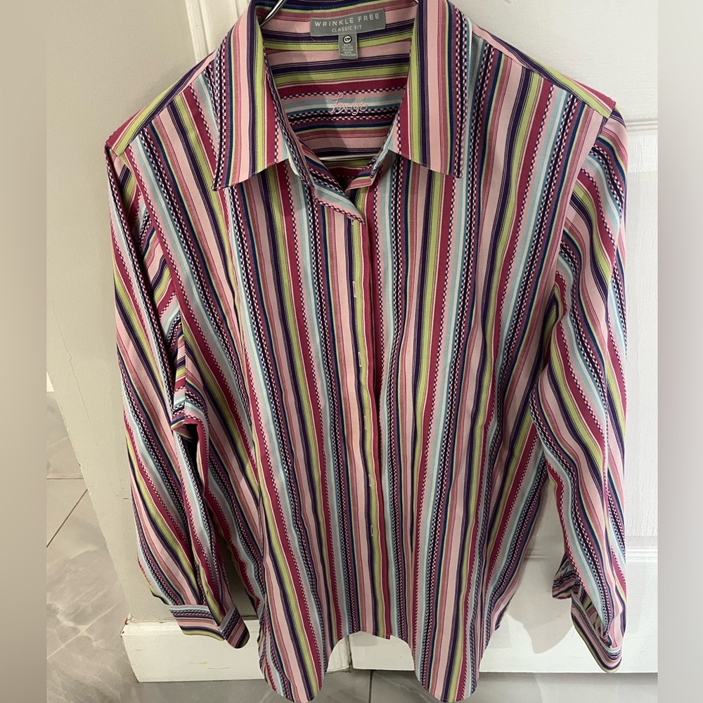 Striped cotton blouse